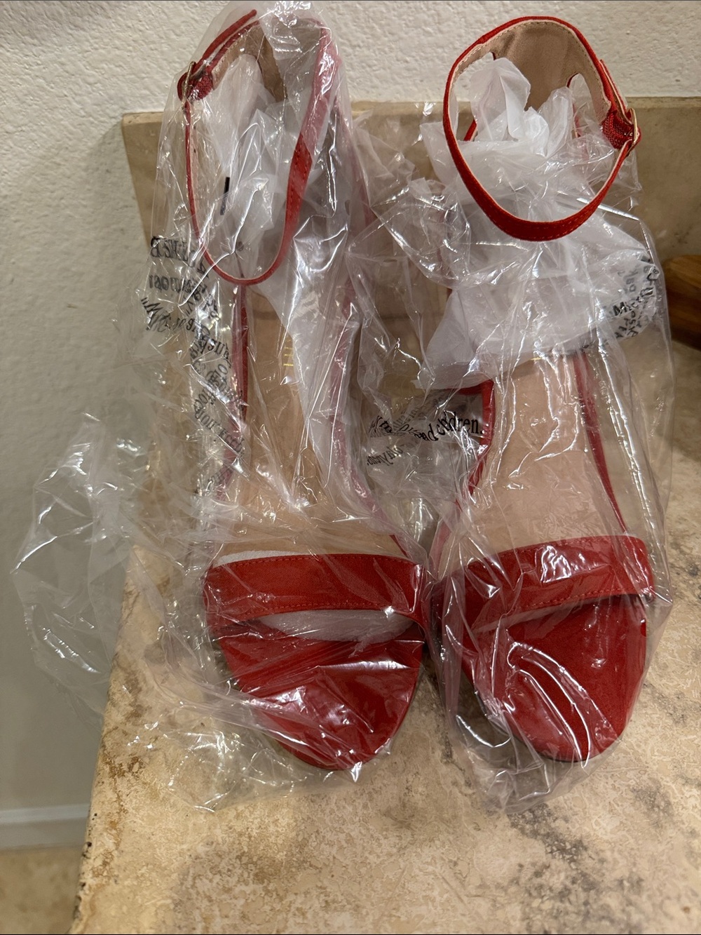 Madden Girl Red Ankle-Strap Heels